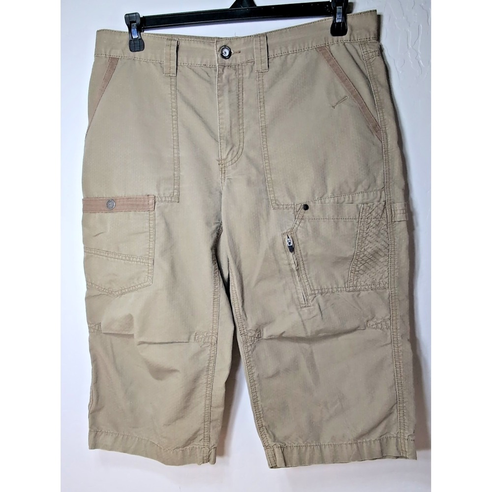 INC International Concepts Men's Size 34 Cargo Shorts Khaki Cargo & Zip Pocket